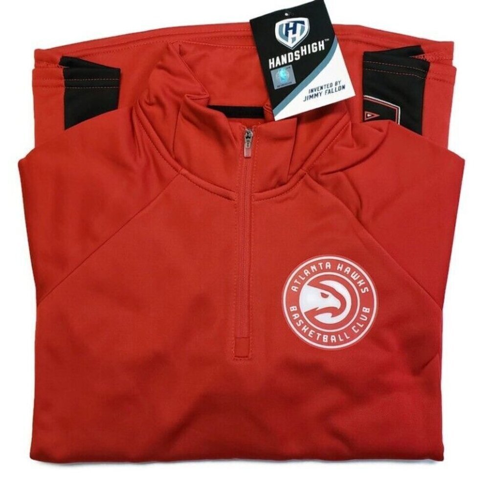NBA Atlanta Hawks Hands High MVP Quarter Zip Pullover Womens Size XL Red - Picture 3 of 7